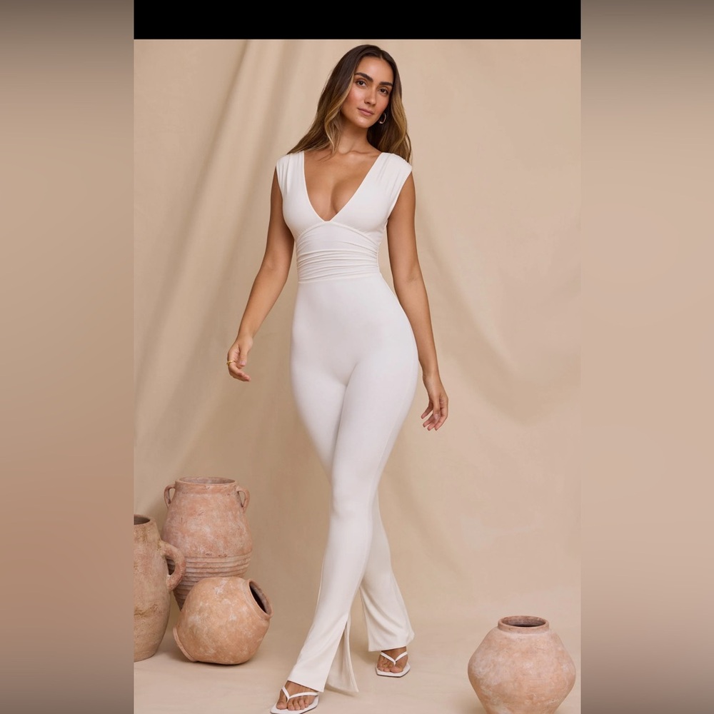 Oh Polly Cream Jumpsuit